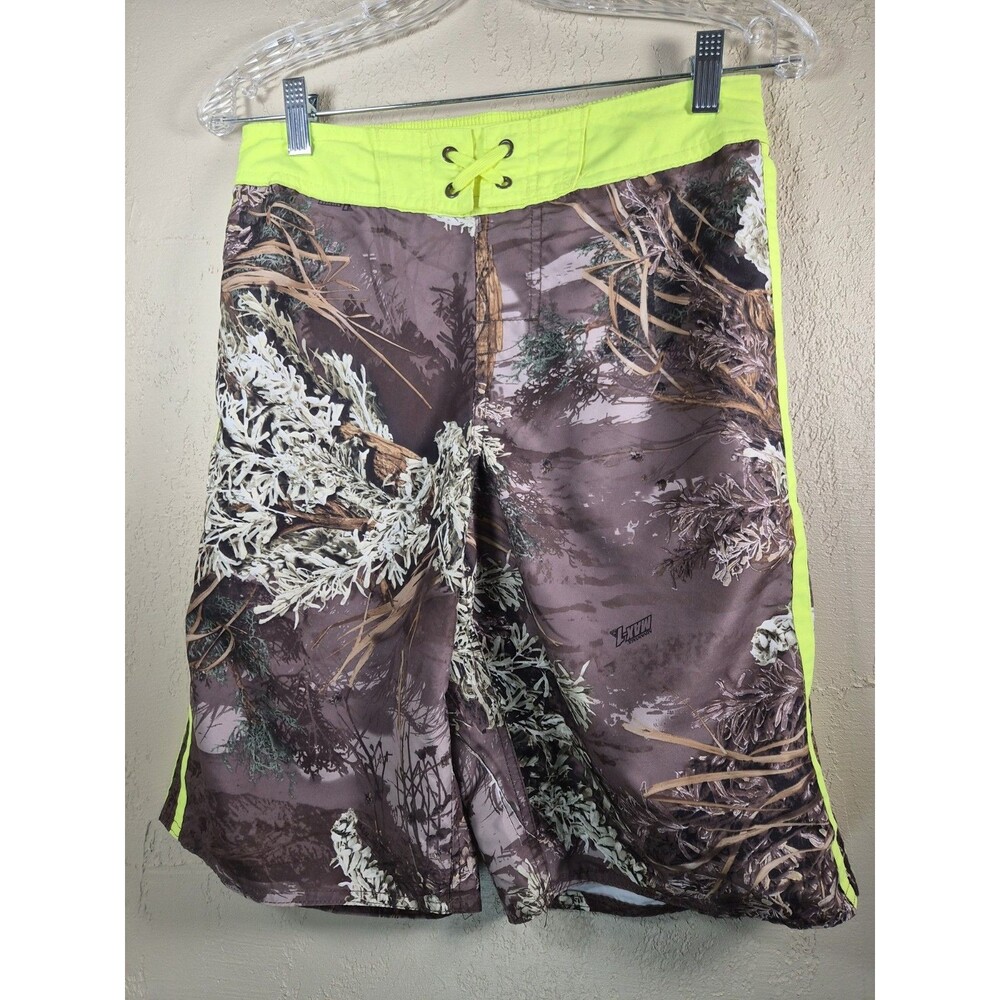 Team Realtree Boys Camo Swim Trunks Size 14 Advantage Max-1 Board Shorts Lined